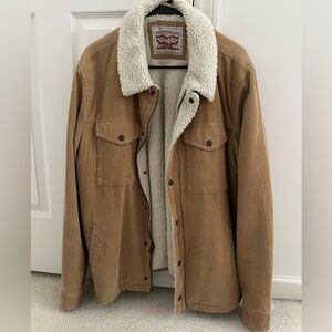Levi’s Men’s Classic Corduroy Sherpa Jacket XL Brown